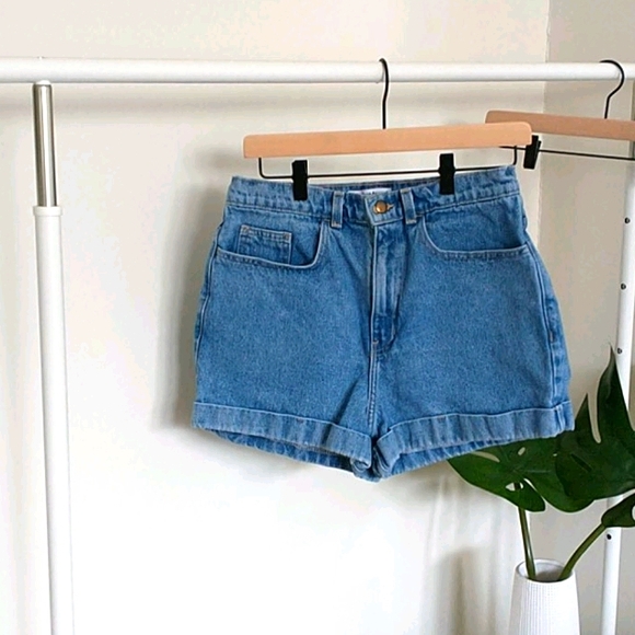 American Apparel high waist jean short